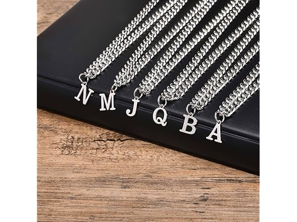Stainless Steel Initial A-Z Necklace (W)