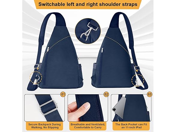 HesLaus Crossbody Lunch Backpack