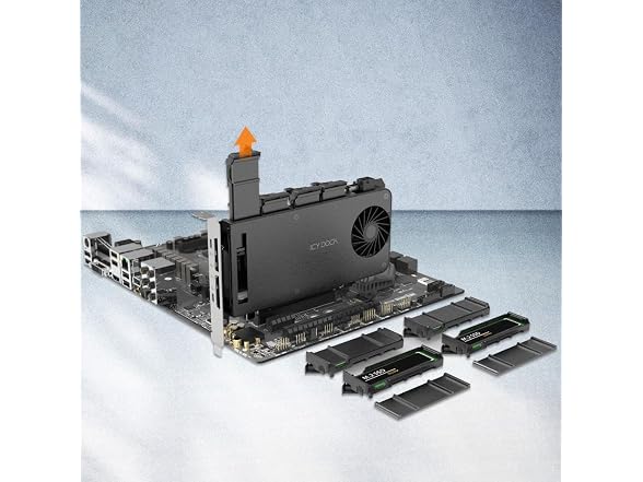 ICY DOCK 4 Bay Removable M.2 NVMe PCIe SSD