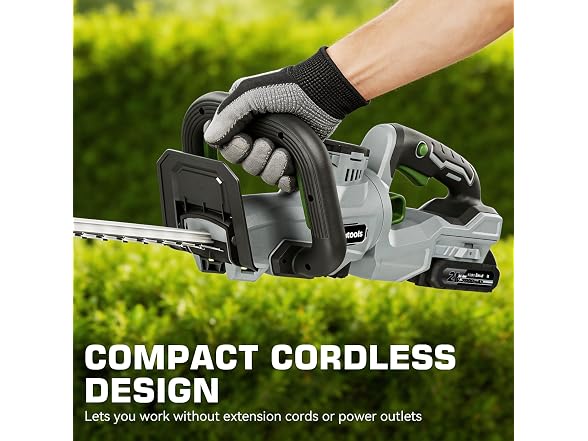 Endutools 20 Inch Cordless Hedge Trimmer