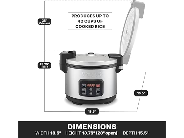 Waring Commercial 40 Cup Rice Cooker