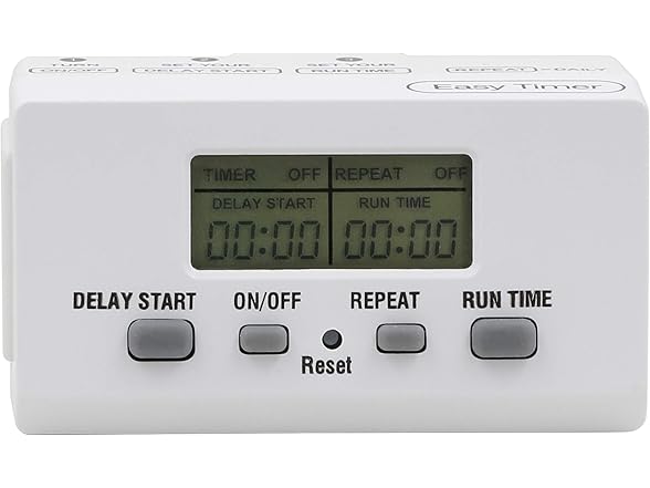 Clear Power 24 Hour Programmable Indoor Digital Timer, 2 Pack