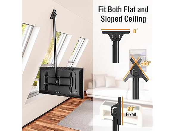 ELIVED Ceiling TV Mount | 37-75in