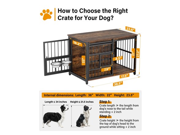 Dog Crate Furniture Sliding Barn Door