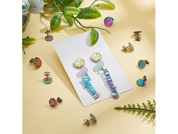UNICRAFTALE 30pcs Rainbow 3 Styles Flat