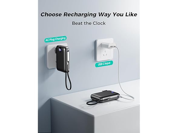 Sucrosey Portable Charger with Built in Cables