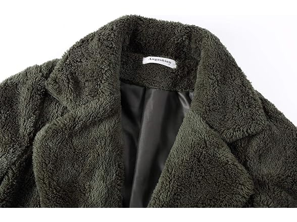 Angashion Women's (2XL) Women's Fuzzy Fleece Army