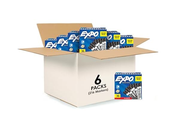 EXPO EXPO Dry Erase Markers, Black
