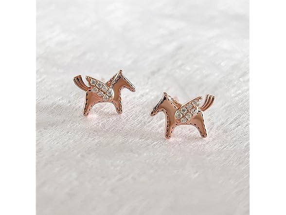 Horse Rose gold Earrings