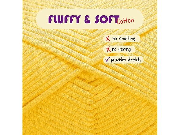 Soft Yarn for Crocheting  Bright Yellow
