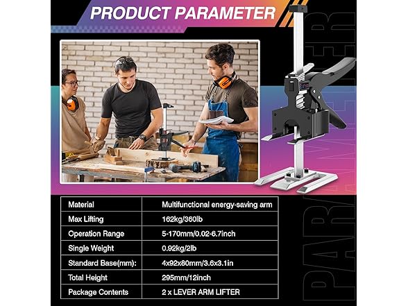 (2 Pack) 12in Hand Lifting Jack Tool