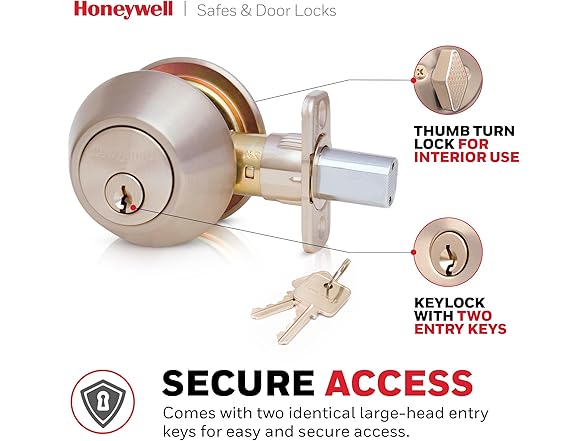 Deadbolt Lock Satin Nickel