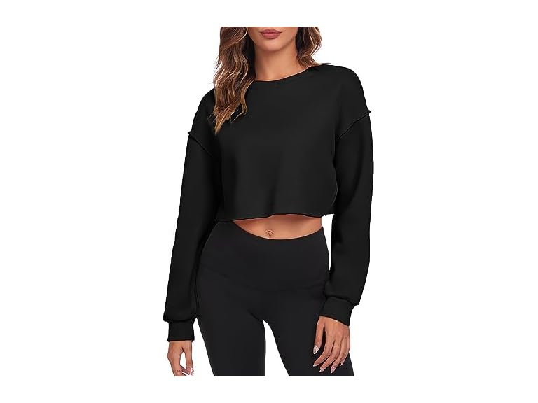 Fkeep Women Cropped Sweatshirts Long Sleeves Tops - Gallery 29