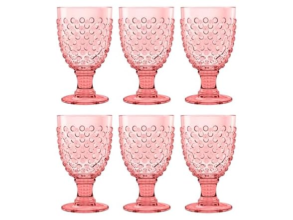 Hobnail Acrylic Wine Glass