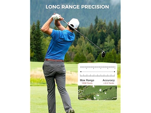 VyKure Golf Rangefinder with Slope | 1200 Yards