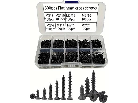 TREXCFGH CON-35 800pcs Screw Assortment Kit