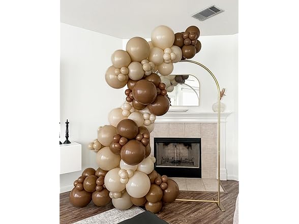 100 Brown and Gold Balloon Set