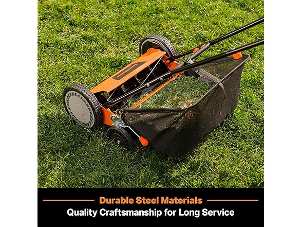 LawnMaster Push Reel Lawn Mower 18-Inch 5-Blade