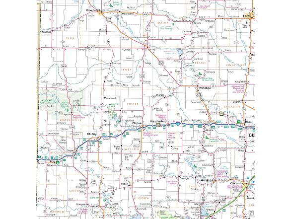 Rand McNally Easy To Read Folded Map: Oklahoma State Map