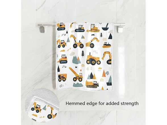 Vdsrup Cute Truck Tractor Cars Hand Towels