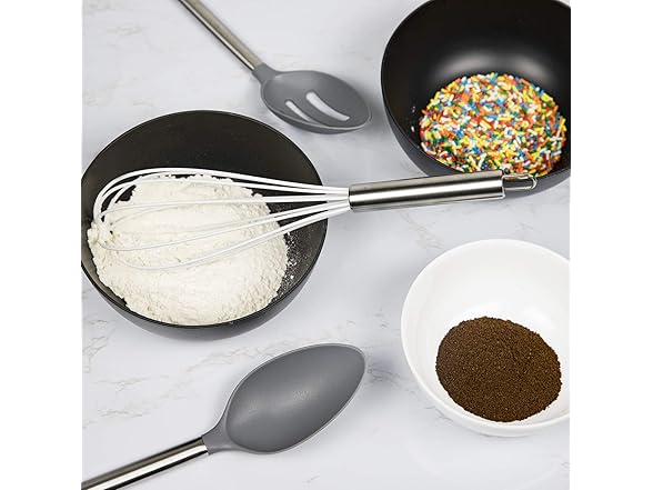 Cook With Color 10 Piece Nylon Cooking Utensil Set with Holder