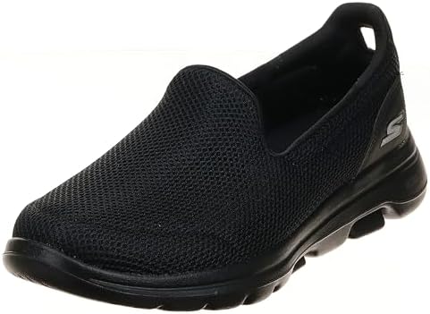Skechers Women's Go Walk 5 Sneaker, Black, 11 Wide