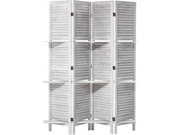 Wood Room Divider, 4 Panel Wood Folding