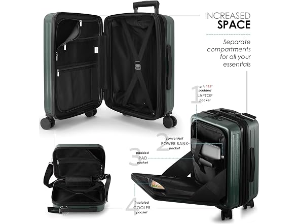 TRAVELARIM 20 Inch Carry On Luggage 