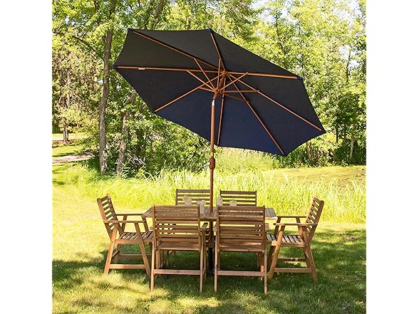 Sunnydaze Decor JLP-1681 8.5ft Patio Umbrella Navy Blue