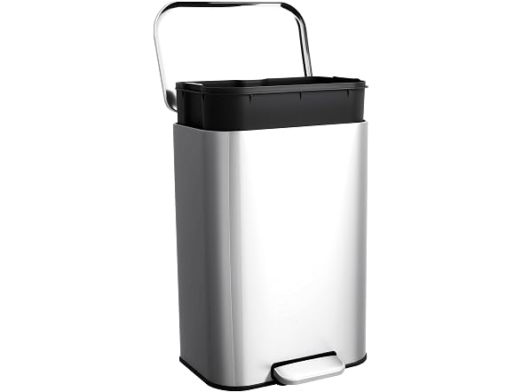 Takywep 50L 13 Gallon Stainless Steel Trash Can