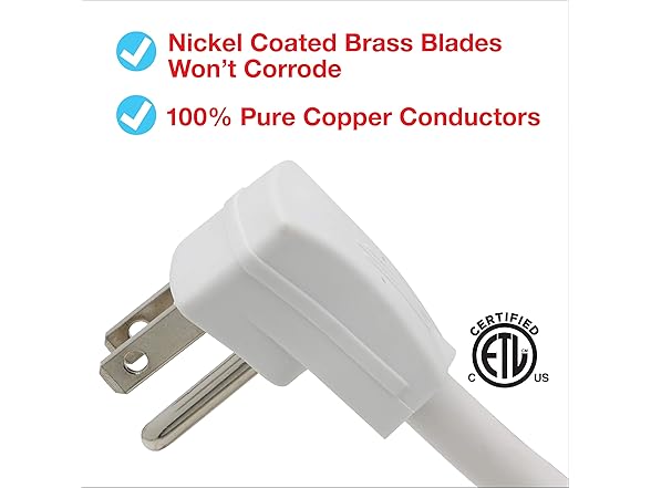 Clear Power 6 Outlet Power Strip, 8 ft