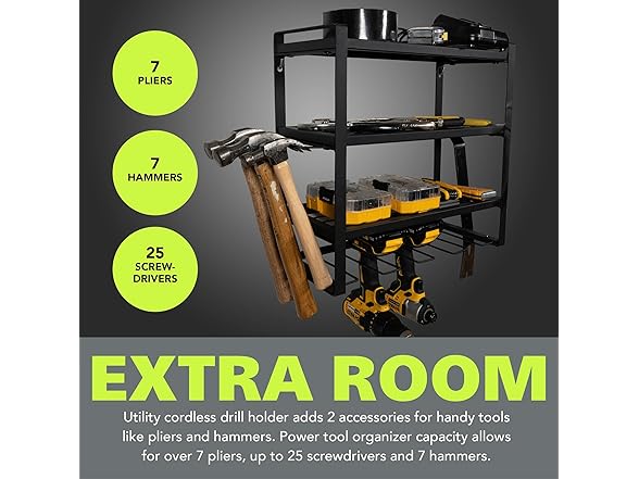 2PK Pearington Wall Mount Tool Organizer, 4-Layer