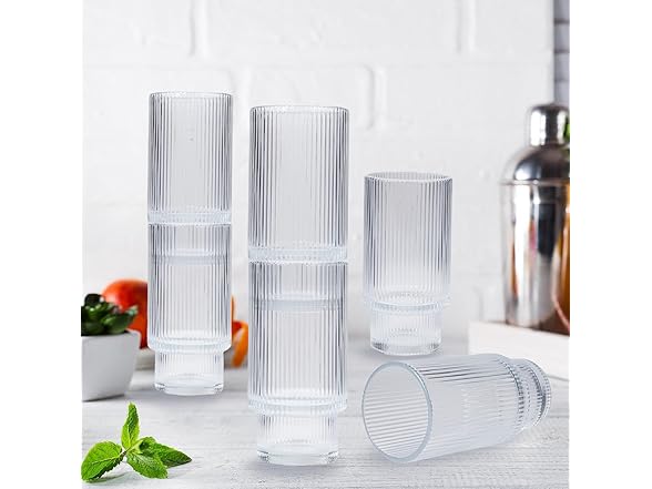 POYDORA 16 OZ Glass Cups with Lids