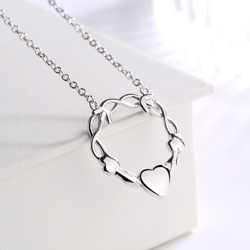 Sterling Infinity Heart Necklace - Gallery 3