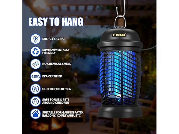 FVOAI Outdoor Bug Zapper