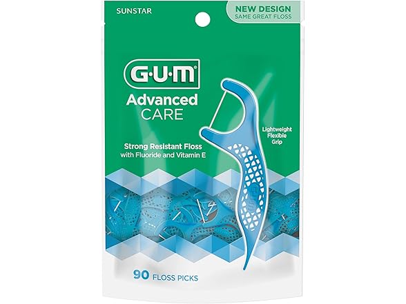 GUM Advanced Care Floss Picks 90 Count