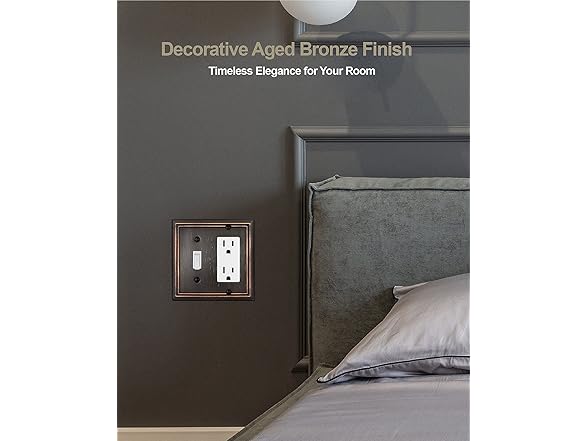 Metal Combo Switch Wall Plate 4-Pack
