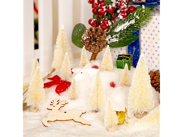 SATINIOR Chuangchou 60 Pieces Artificial Mini Sisal Trees