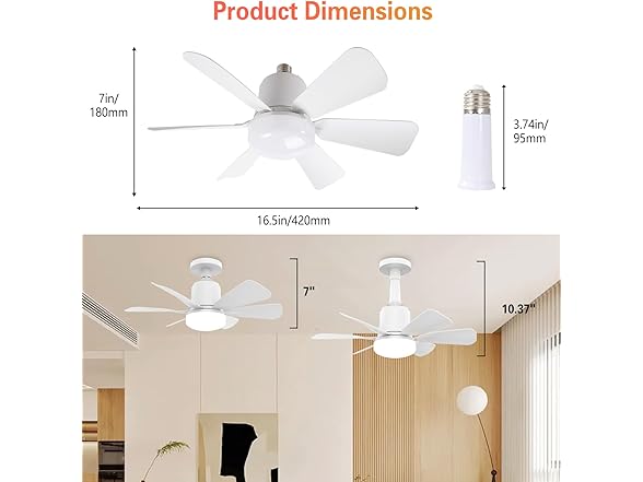 OPONL Socket Fan Light with Remote