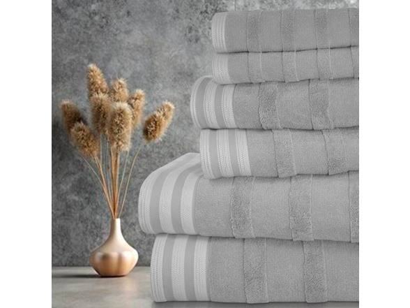 6-Piece Jacquard Stripe Kyoto Towel Set