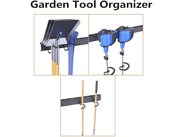 Garage Tool Organizer, 64 Inches Tool Storage Rack Wall Mount