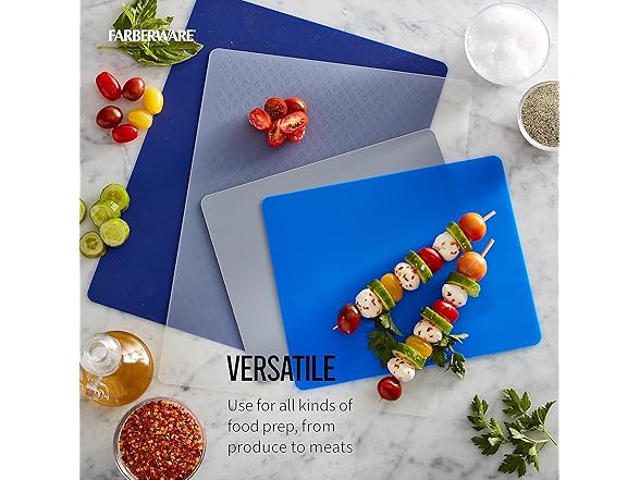 Farberware Flexible Kitchen Cutting Mat 4PC Set