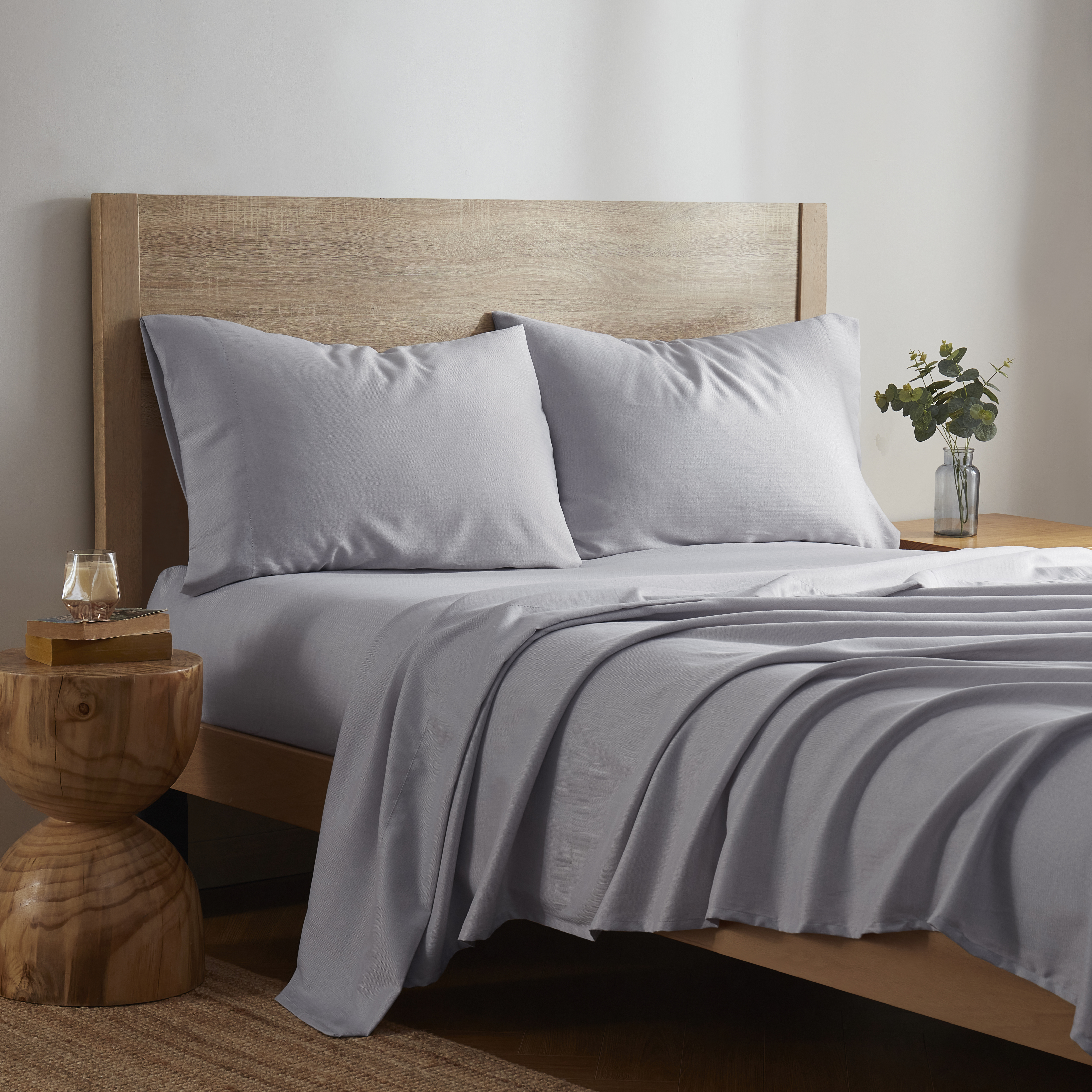 Herringbone Twill 4 Piece Cotton Rich Sheet Set - Gallery 11