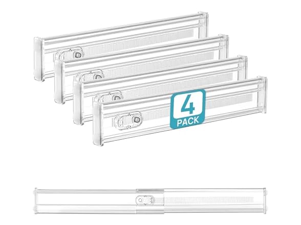 Vtopmart Expandable Drawer Dividers, 4 Pack