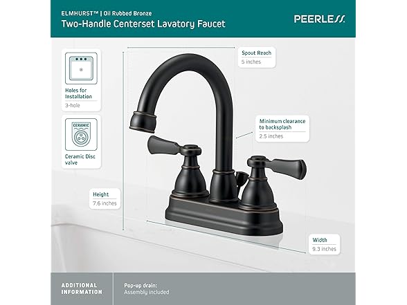 Elmhurst Two-Handle Bath Faucet