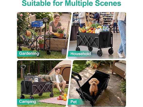 SUNNYFEEL Lightweight Folding Wagon Cart