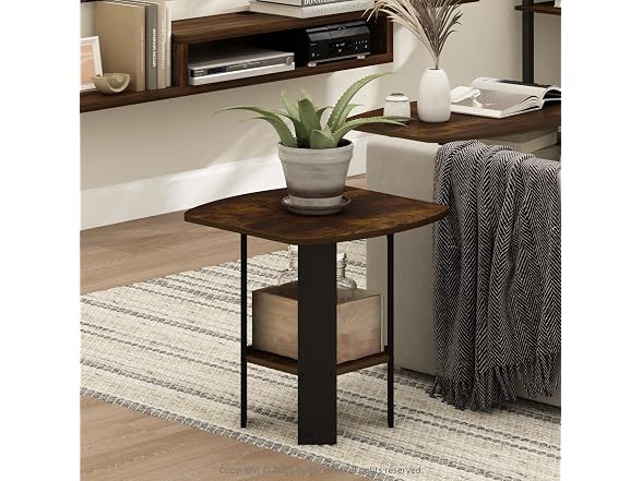 Furinno SIMPLE DESIGN Side Table, 2-Tier