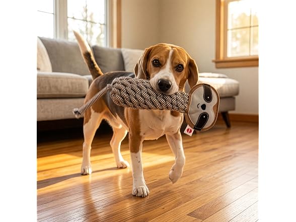 SPOT Dura-Fused Colors Leather Bottle Cruncher Sloth Dog Toy