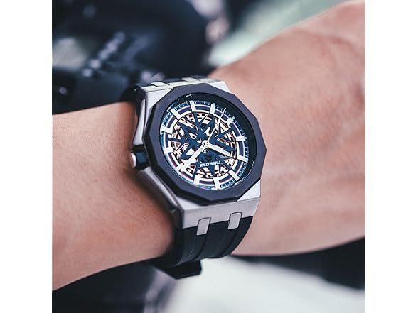TIMEMATRIX Black Skeleton Watch