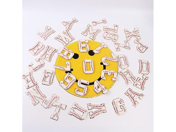 Zecamin Baseball Number Iron on Patches